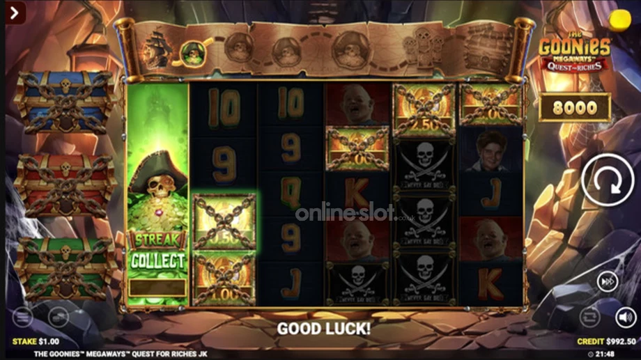 the goonies megaways quest for riches slot cash collect