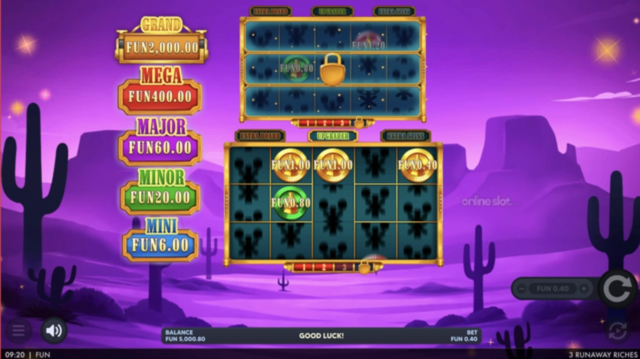 3 runaway riches slot free spins