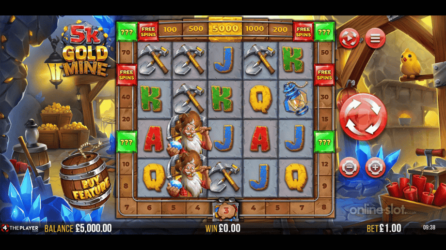 5k mine gold slot base game