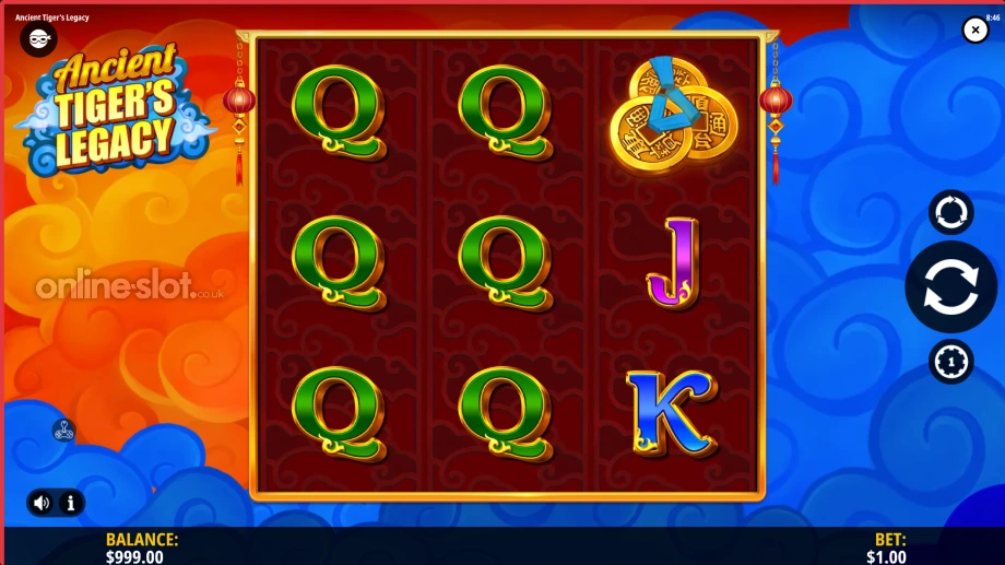 ancient tigers legacy slot base game