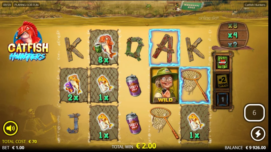 catfish hunters slot free spins
