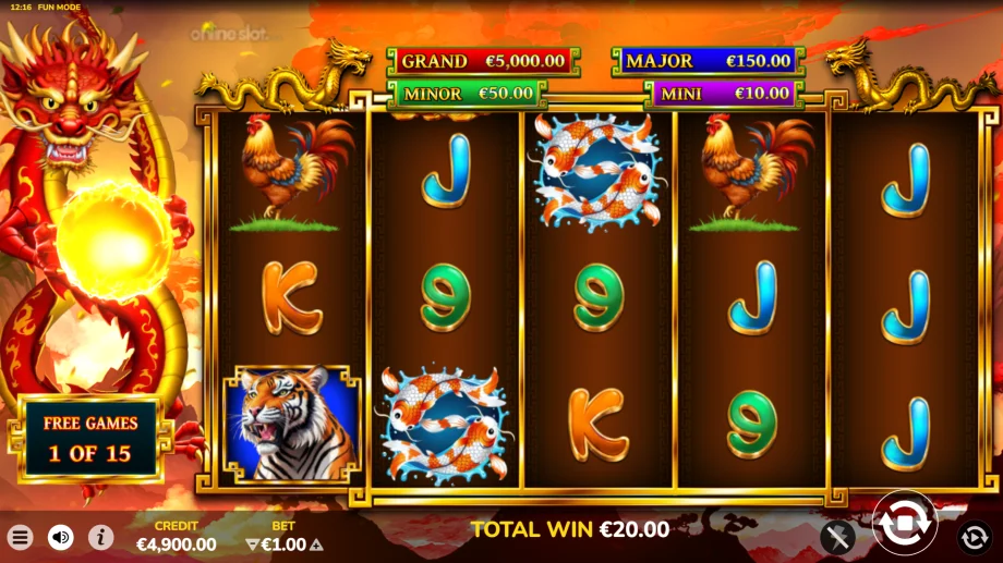 dragon power triple gold slot free spins