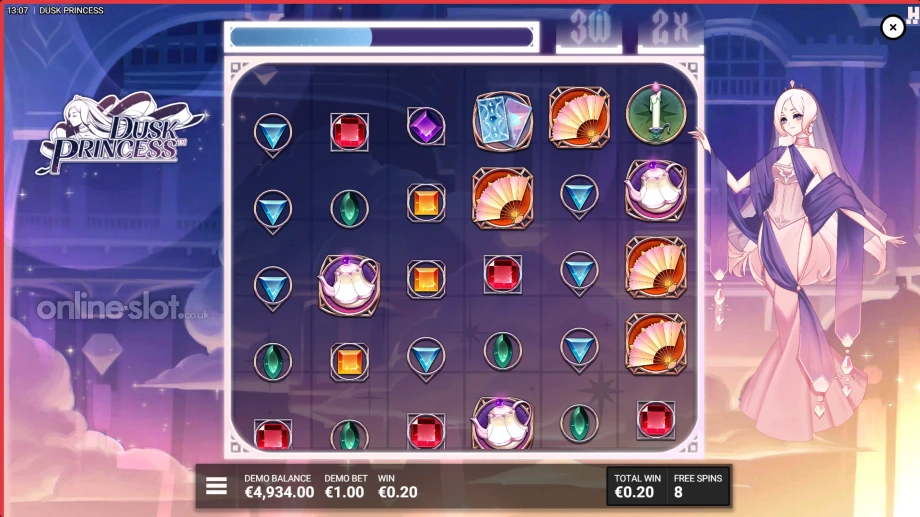 dusk princess slot free spins
