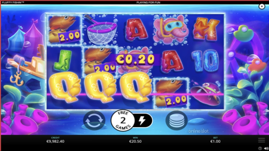 fluffy fishin slot free spins