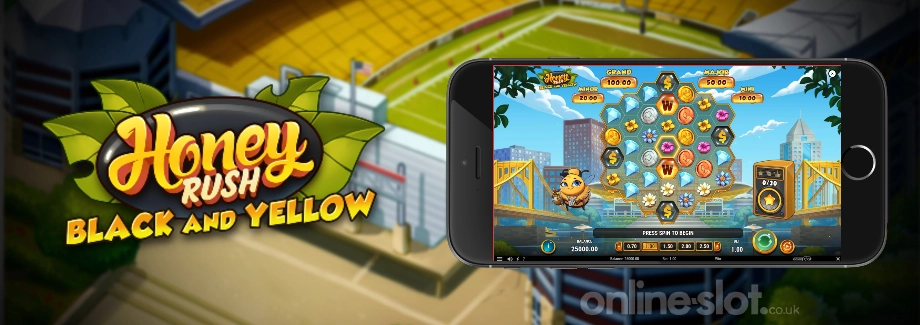 honey rush black and yellow mobile slot