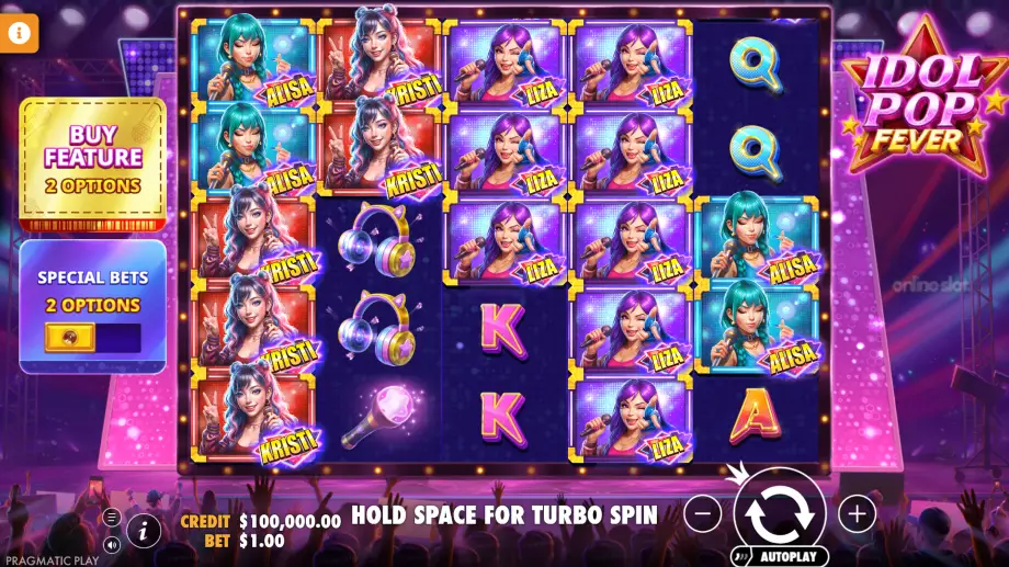 idol pop fever slot base game