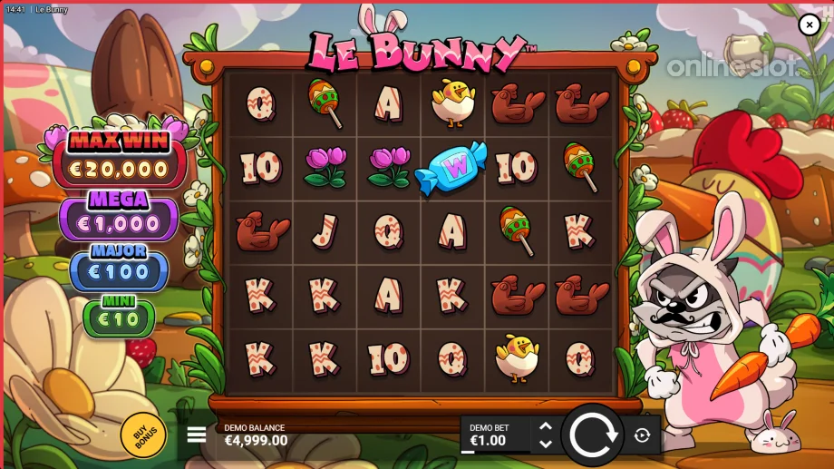 le bunny slot base game