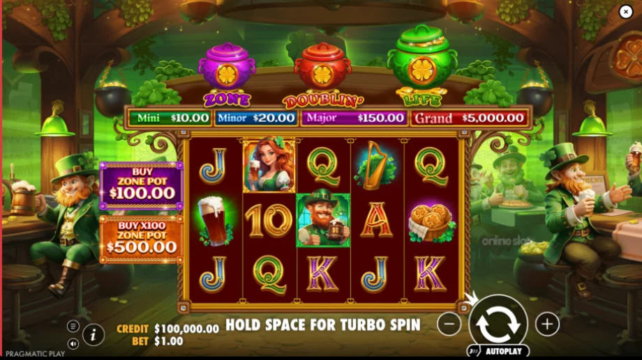luckys wild pub 2 slot base game