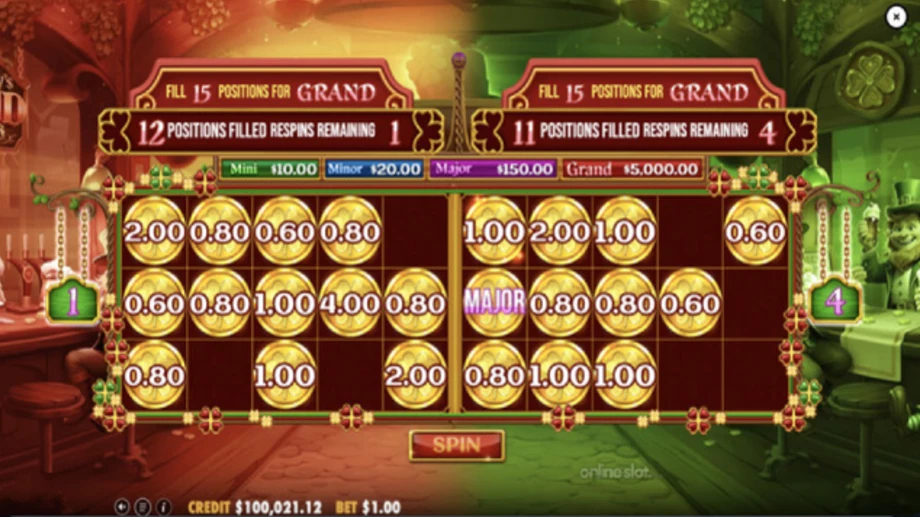 luckys wild pub 2 slot pot respin
