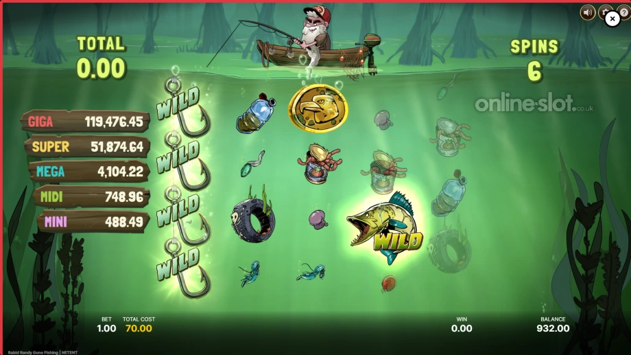 rabid randy gone fishing slot free spins