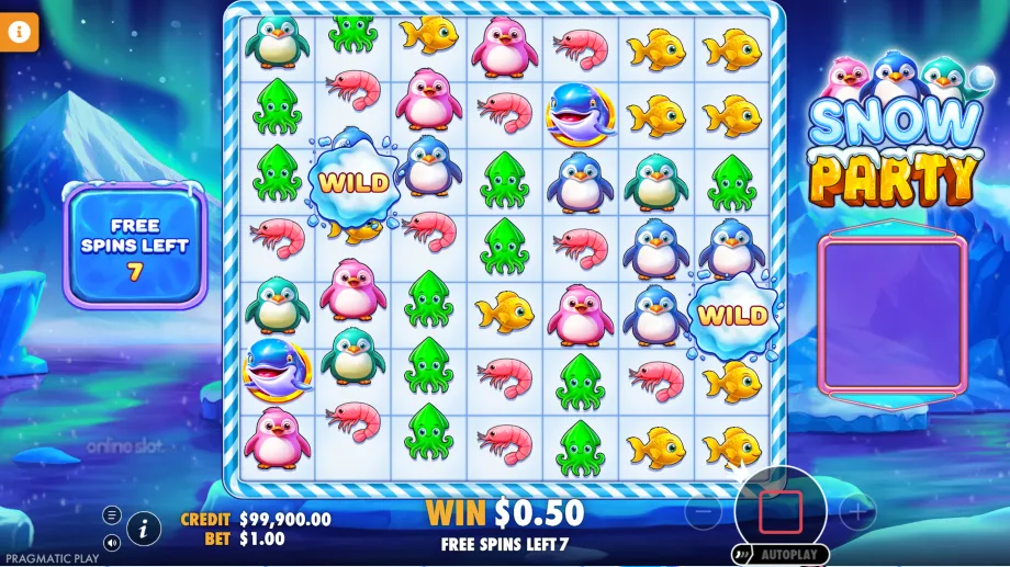 snow party slot free spins