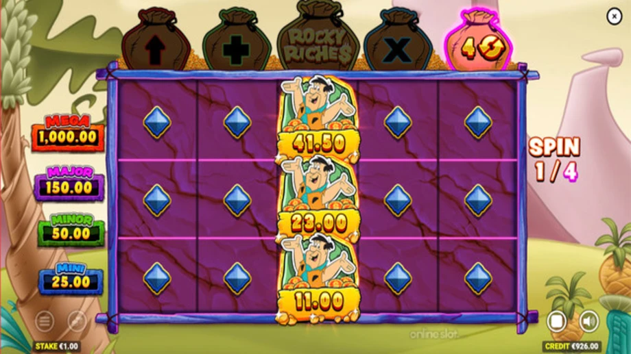 the flintstones rocky riches slot bonus