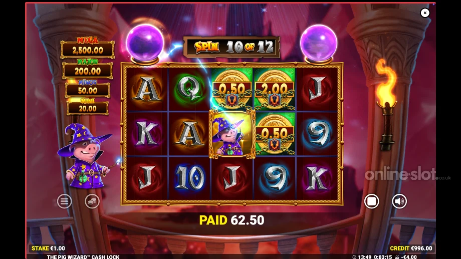 the pig wizard cash lock slot free spins