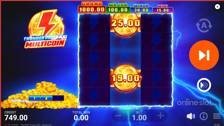 thunder coins xxl multicoin slot bonus game
