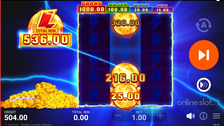 thunder coins xxl multicoin slot multicoin feature