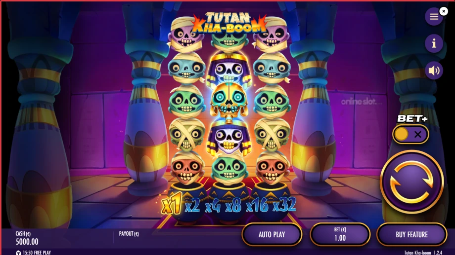 tutan kha boom slot base game