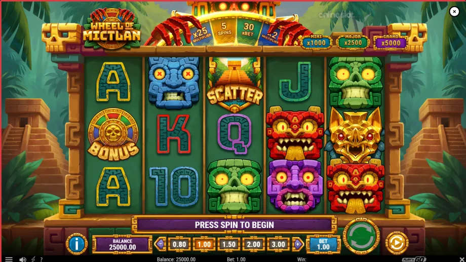 wheel of mictlan slot base game