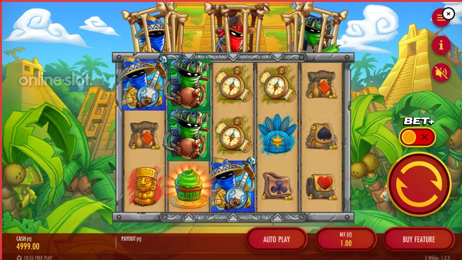 3 wildos slot base game