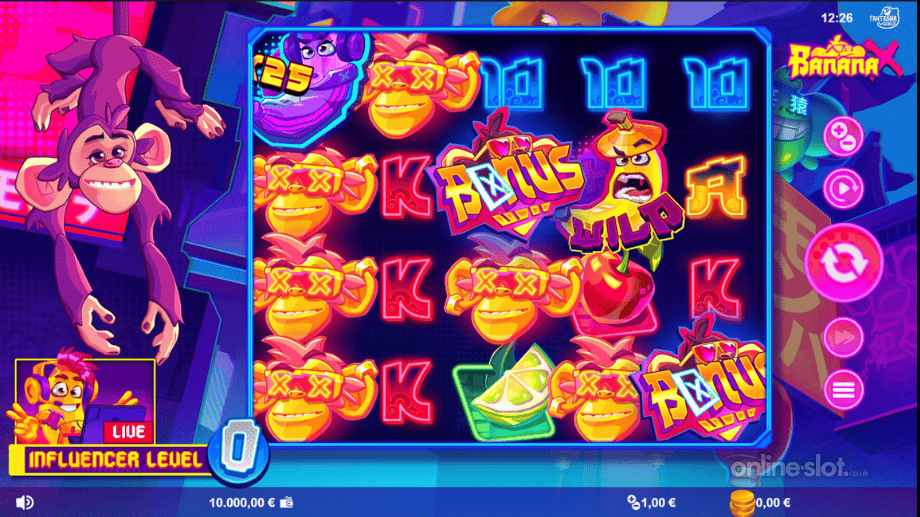 banana x slot base game