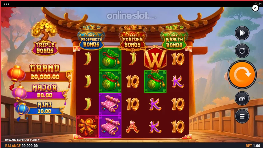 baozang empire of plenty slot base game