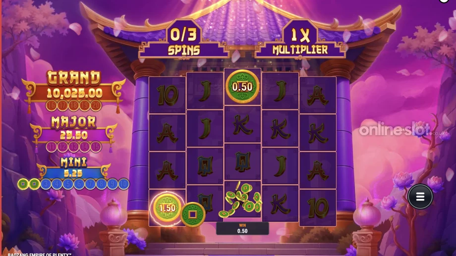 baozang empire of plenty slot bonus games
