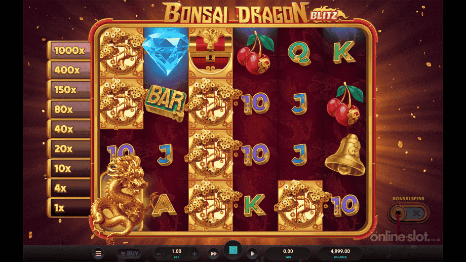 bonsai dragon blitz slot spins