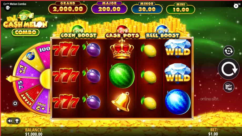 cash melon combo slot base game