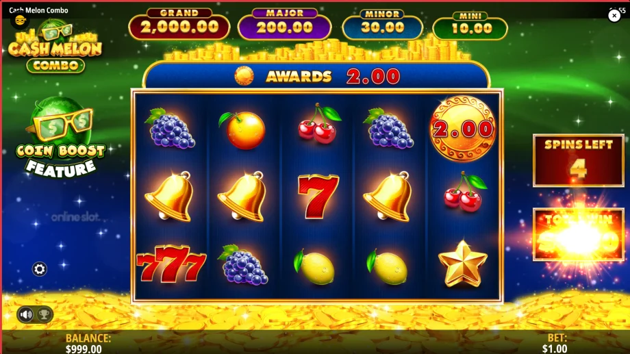 cash melon combo slot free spins