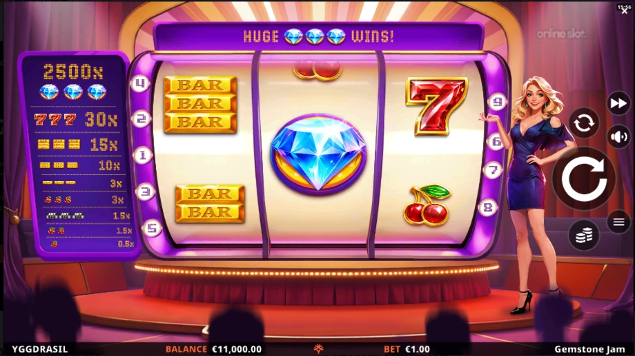 gemstone jam slot base game