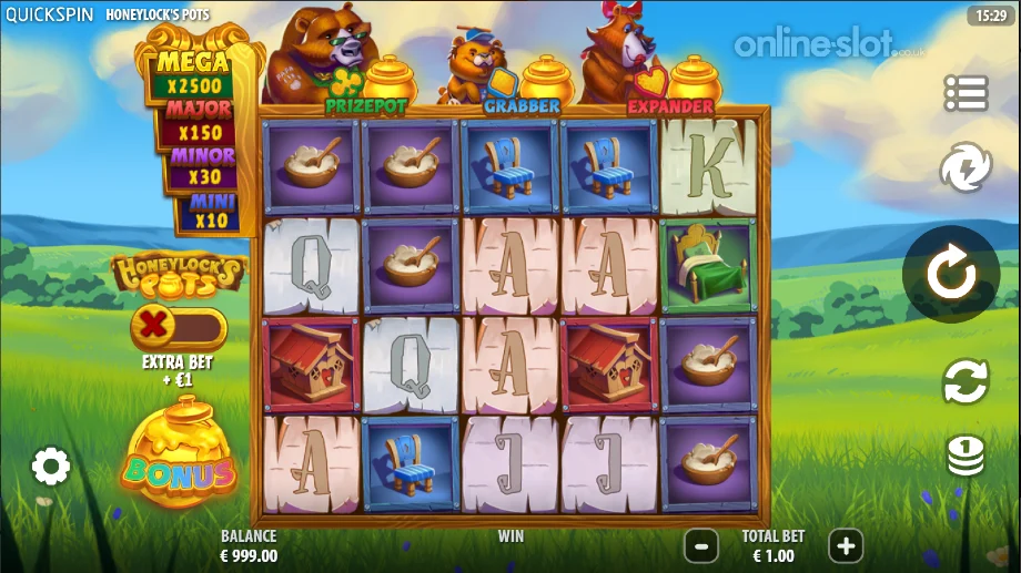 honeylocks pots slot base game