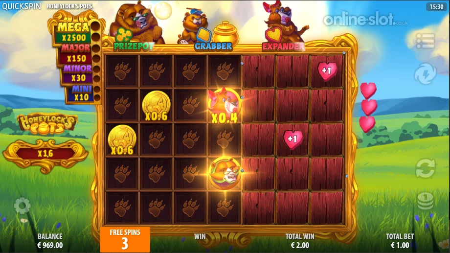 honeylocks pots slot free spins