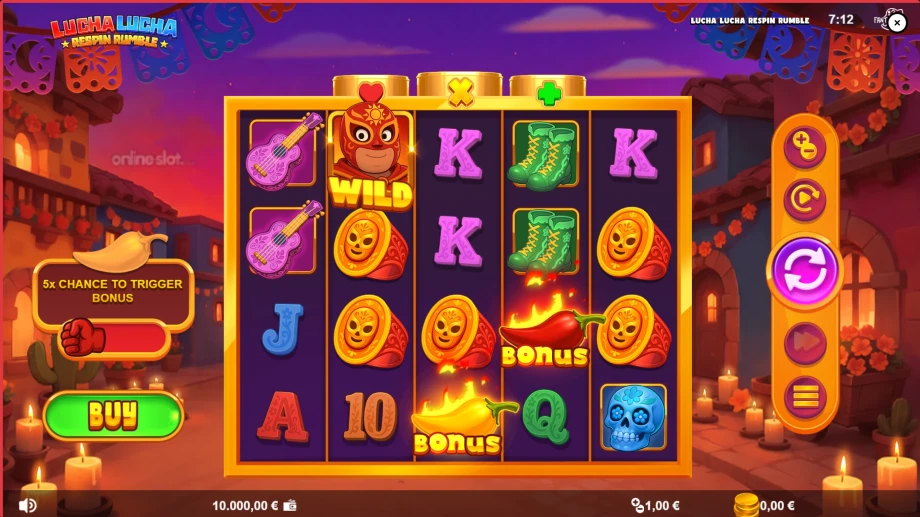 lucha lucha respin rumble slot base game