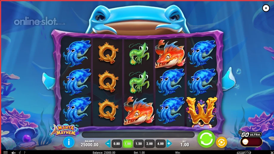 manta mayhem slot base game