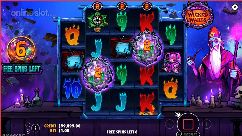 mr nulls wicked wares slot free spins