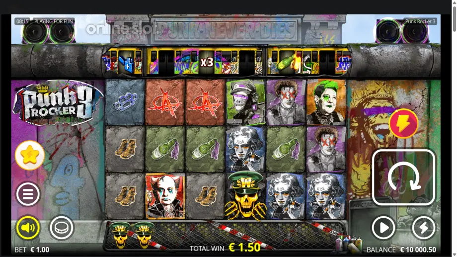punk rocker 3 slot base game