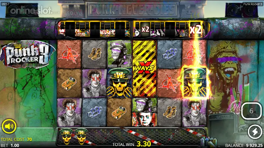 punk rocker 3 slot free spins