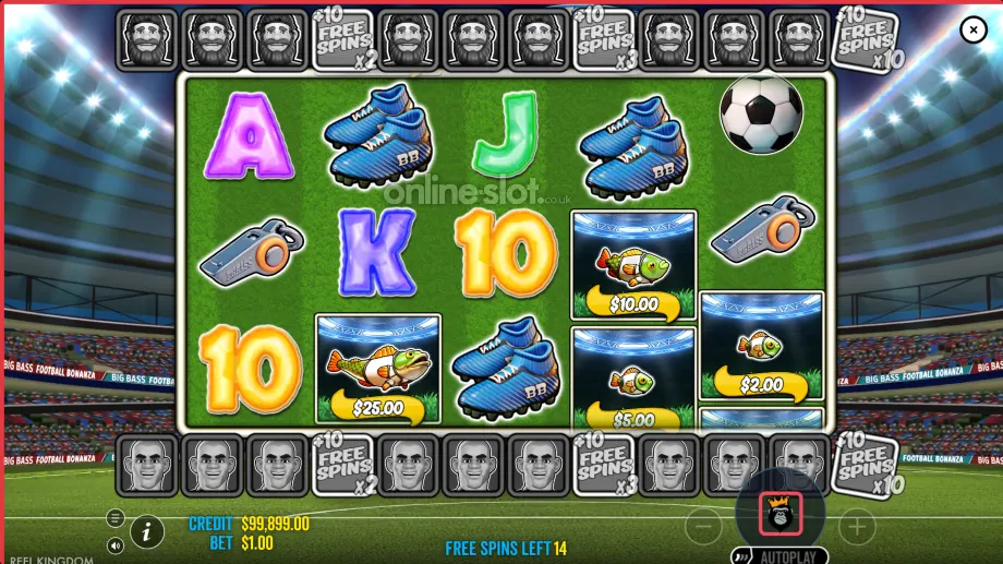 big bass football bonanza slot free spins