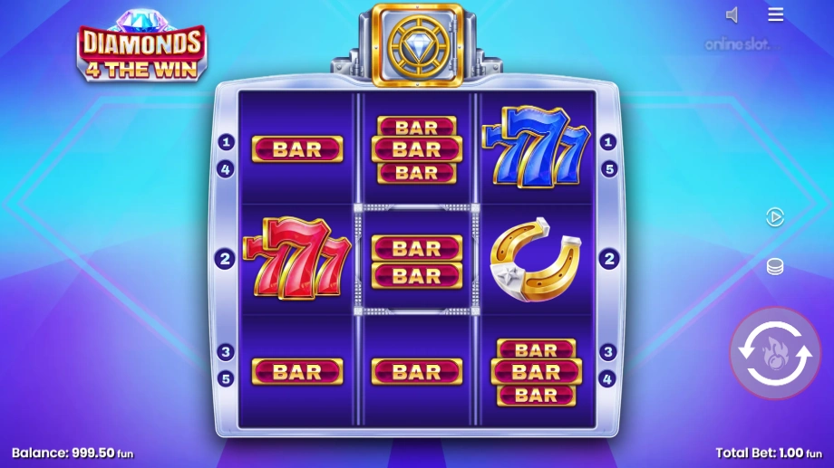 diamonds 4 the win slot base game