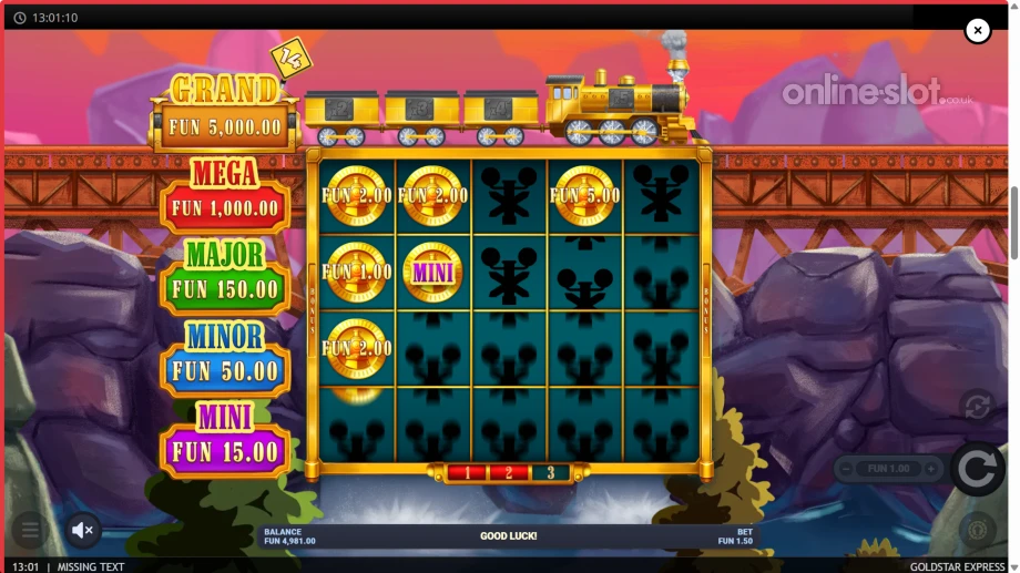 goldstar express slot hold and win feature