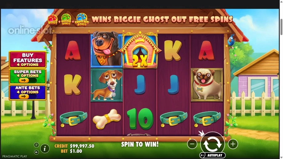 the big dog house slot base game