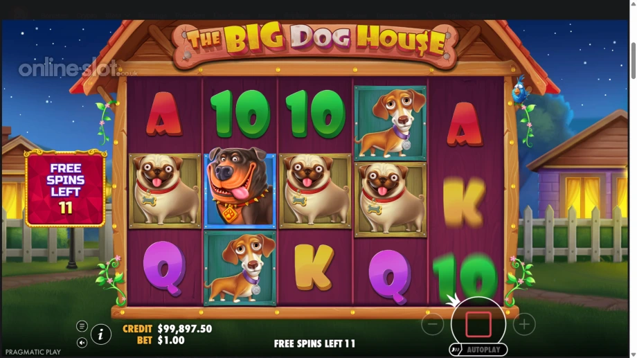 the big dog house slot free spins
