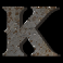 tombstone begins letter k symbol