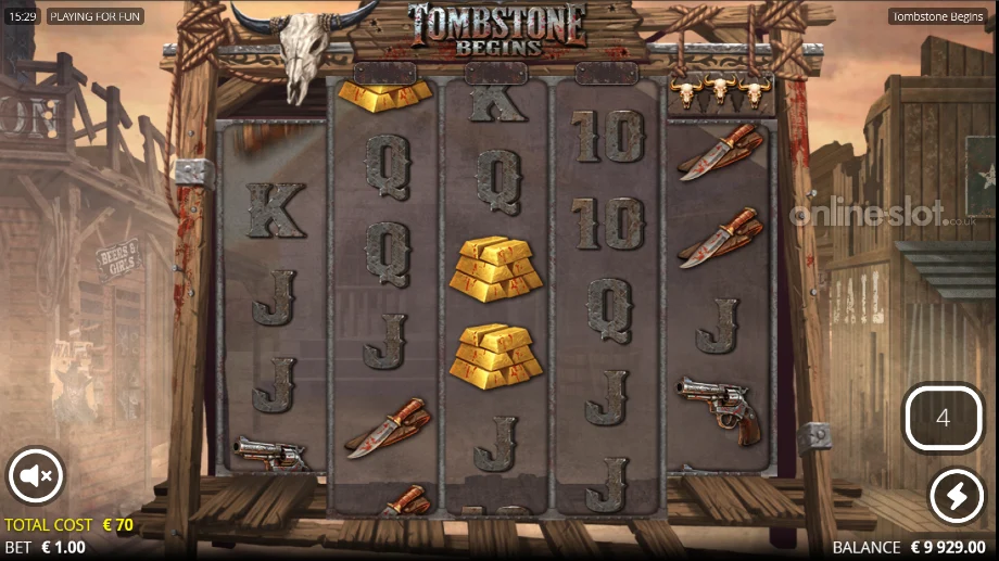 tombstone begins slot free spins