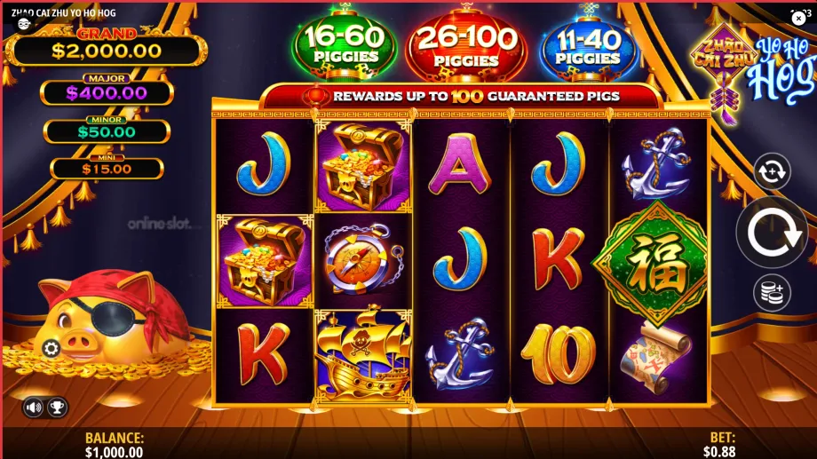 zhao cai zhu yo ho hog slot base game