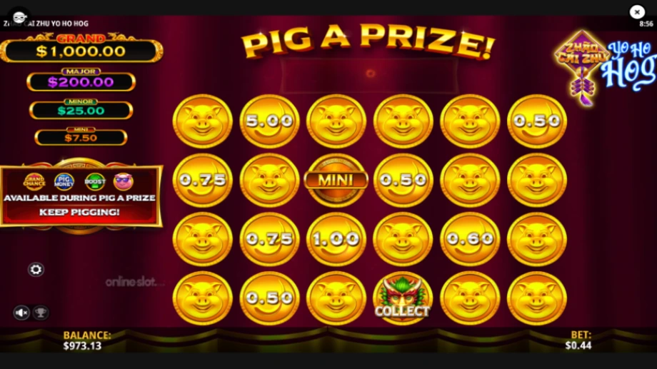 zhao cai zhu yo ho hog slot pig a prize