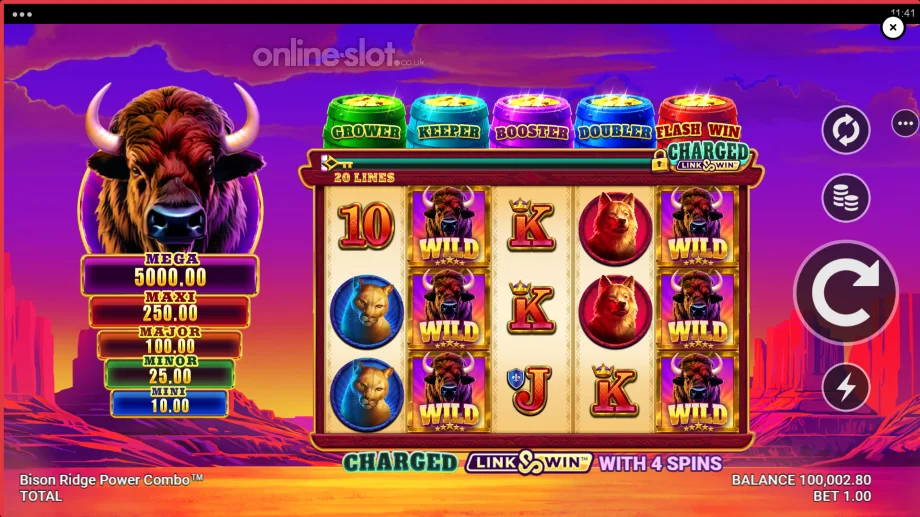 bison rigde power combo slot base game