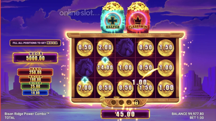 bison rigde power combo slot link and win feature