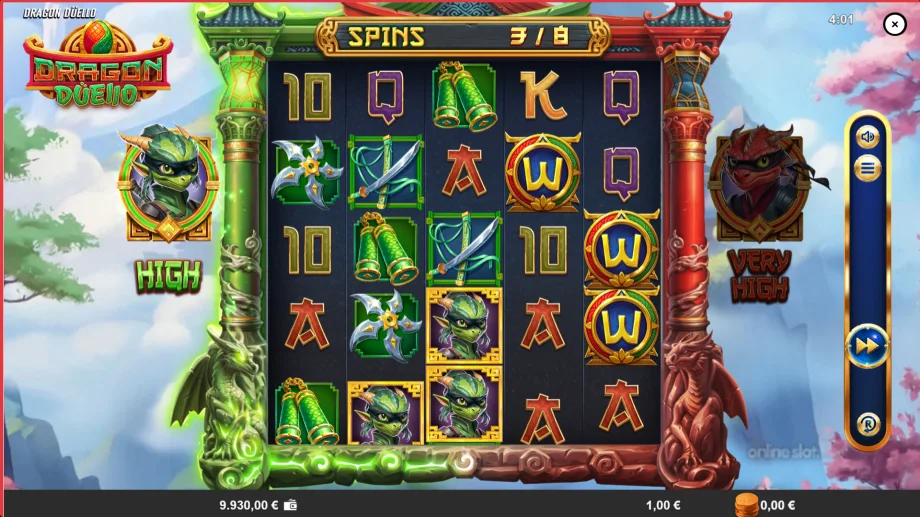 dragon duello slot free spins