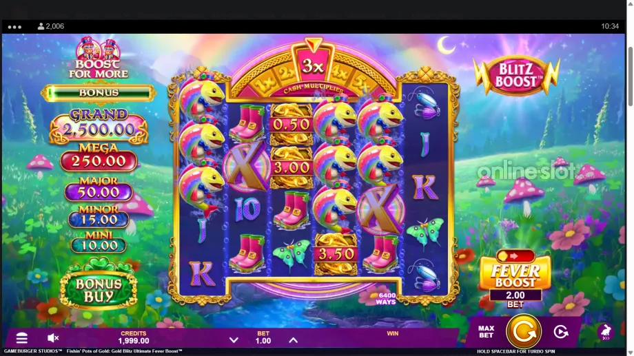fishin pots of gold gold blitz ultimate fever boost slot base game