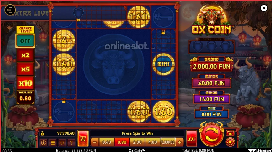 ox coin slot base game